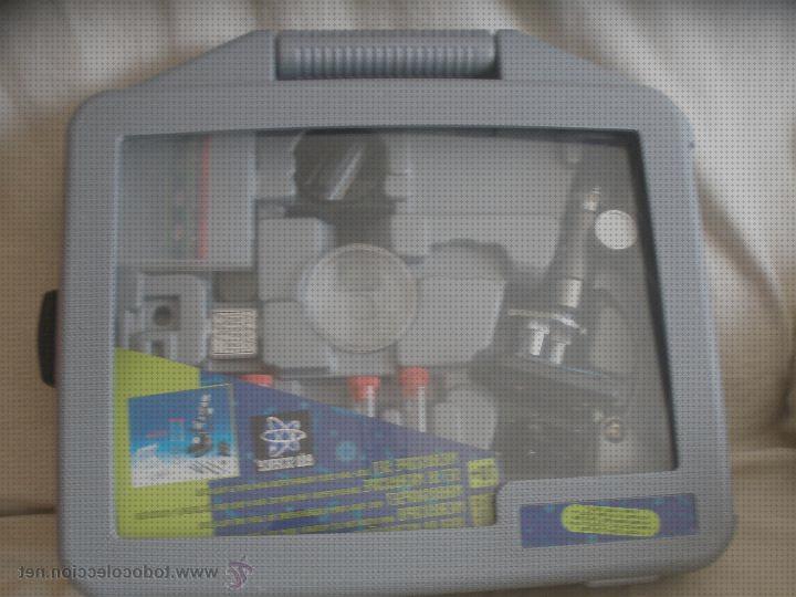 Review de microscopio óptico con caja de plástico